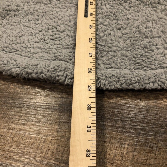 Hurley Hoodie Womens Medium Gray Sherpa Sweatshirt Drawstring Fleece Fuzzy - Picture 12 of 12